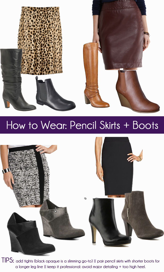How to Pair a Pencil Skirt with Boots by popular Florida fashion blogger, The Modern Savvy