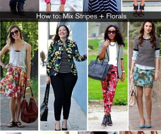 floral and stripes, pattern mix, outfit ideas