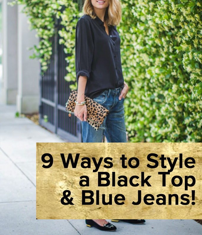 How to Style Black Top & Blue Jeans outfit by popular Florida style blogger The Modern Savvy