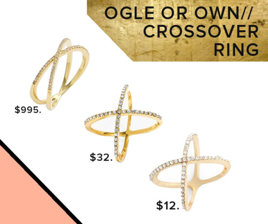 Get the crossover ring look for less