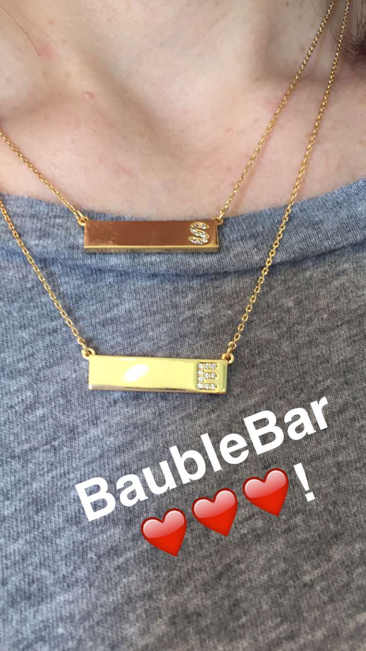 BaubleBar initial necklace