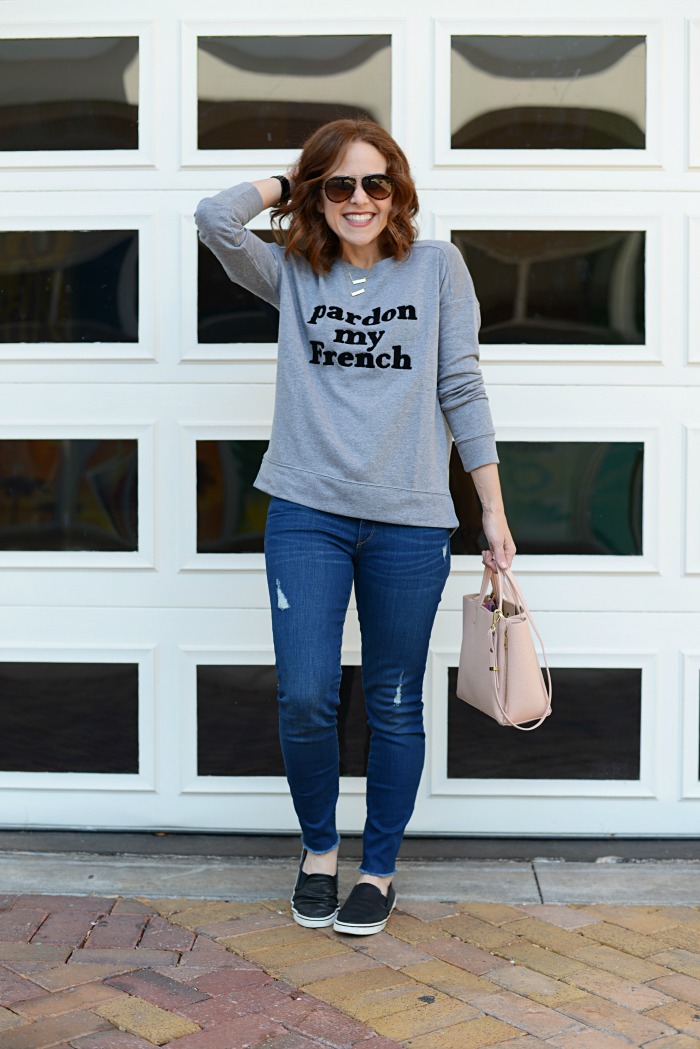 how to style a sweatshirt // the modern savvy