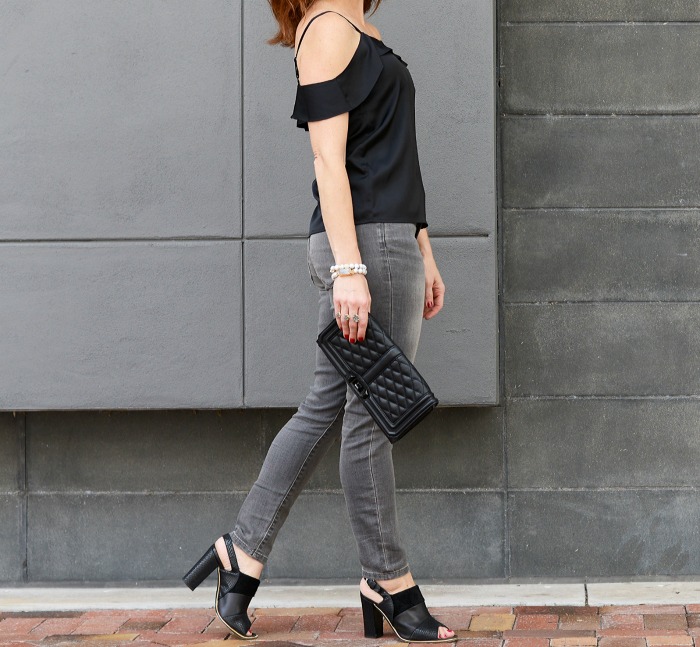 Get the cold shoulder look with these dark neutrals
