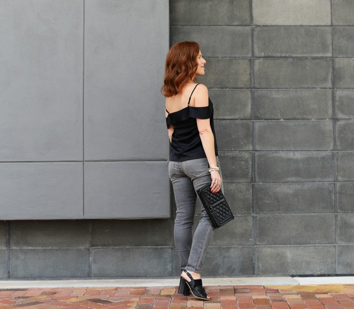 Get the cold shoulder look with these dark neutrals