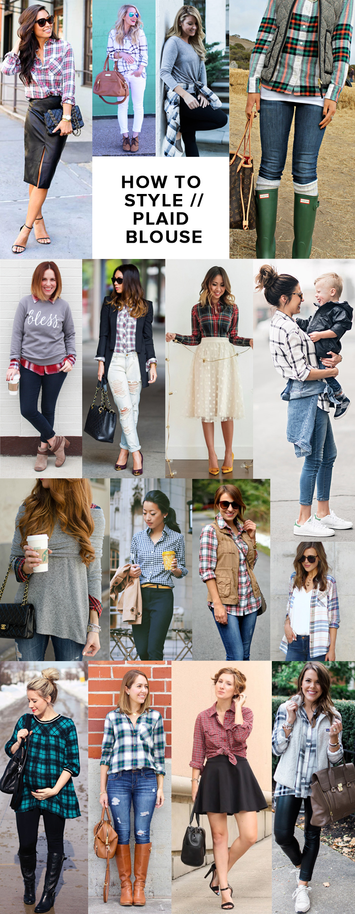 How to Style a Plaid Blouse, Outfit Ideas and Inspiration, Plaid Top