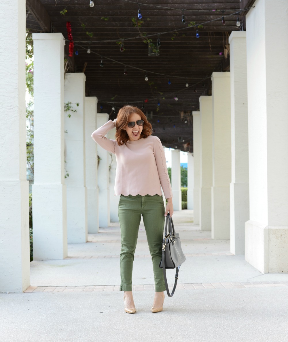 Two ways to wear crop chinos from work to weekend! Click through to see more and where to shop the post! 