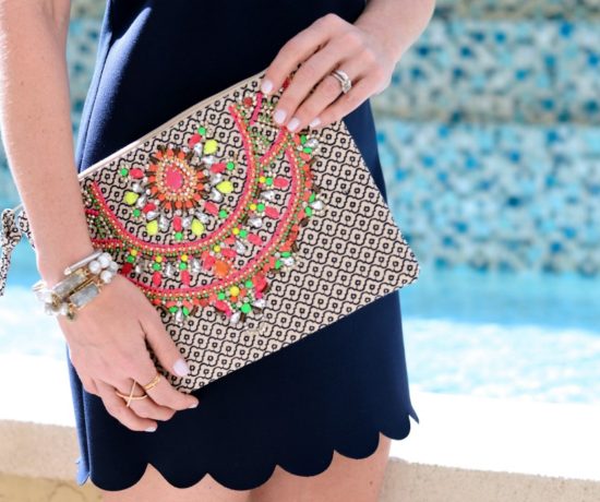 An embroidered clutch instantly elevates every outfit // the modern savvy