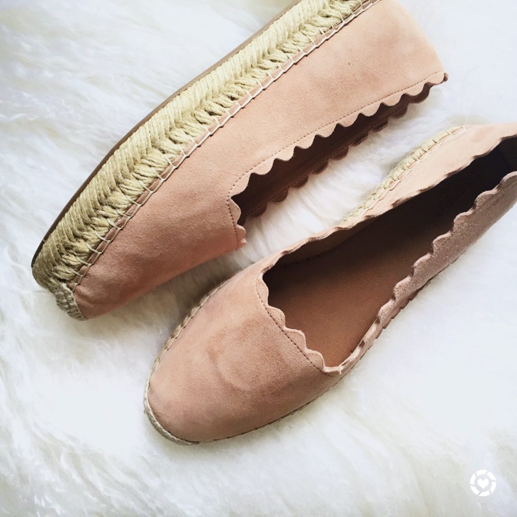 Must have spring shoes -- the scalloped espadrille (under $50!) 