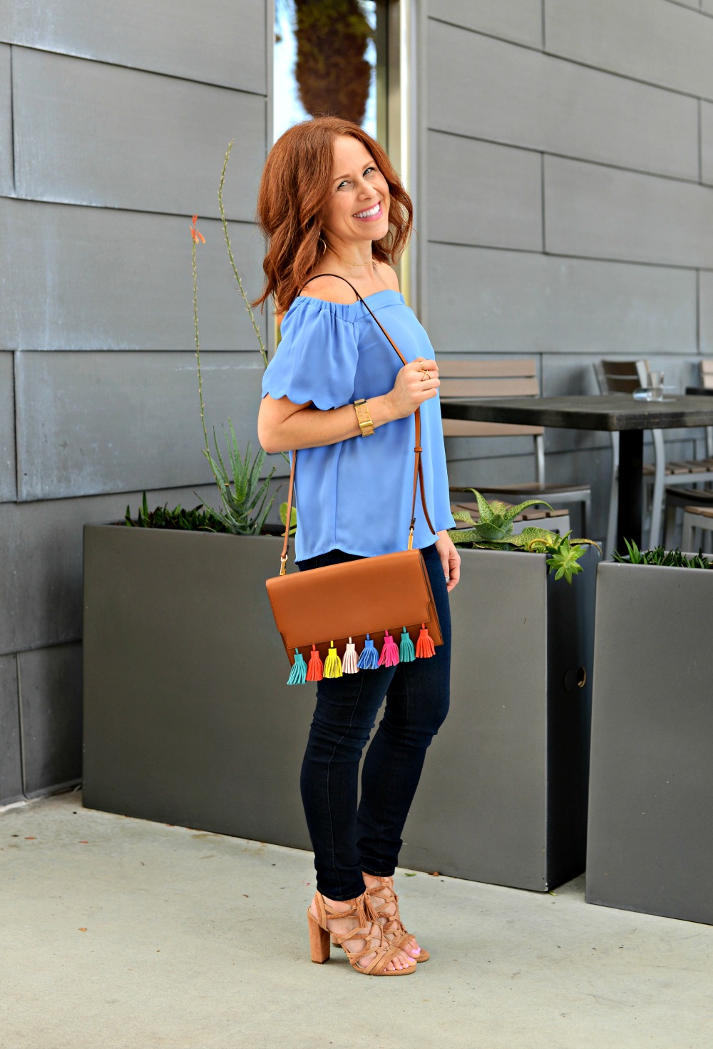 Scalloped off the shoulder blouse (that's under $50!) // The Modern Savvy