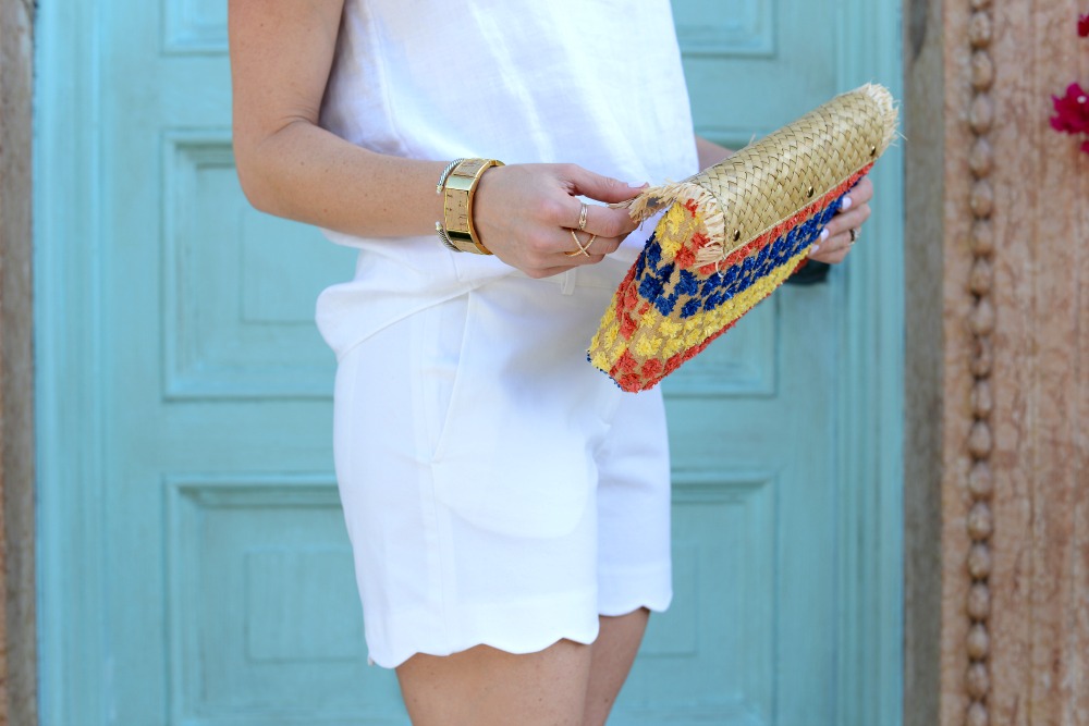 Scalloped shorts love affair with this all white outfit // the modern savvy, a life & style blog