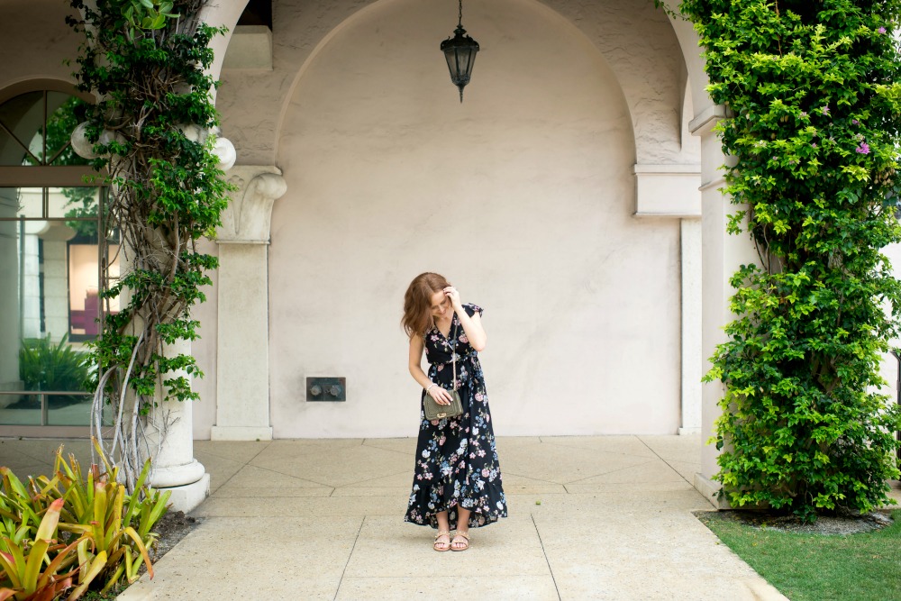 Floral maxi dress, styled from day to night // the modern savvy