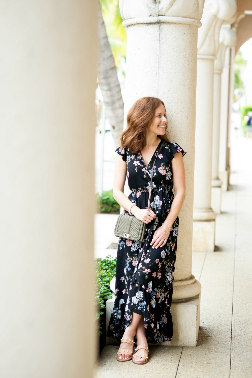 Floral maxi dress, styled from day to night // the modern savvy