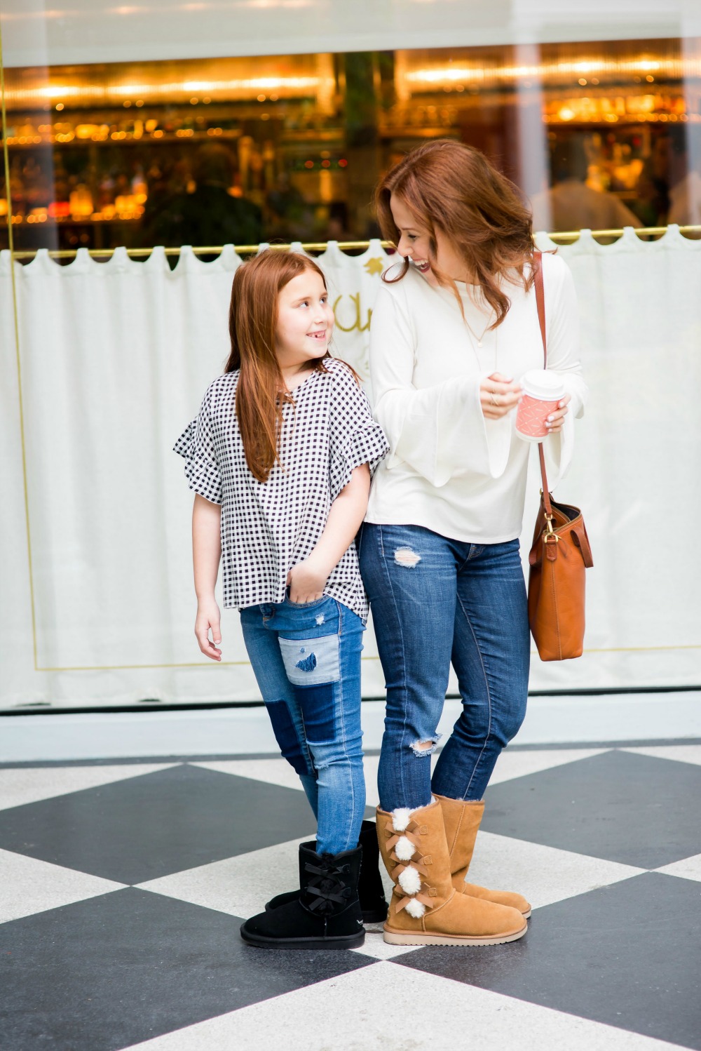 Cozy cute mother daughter winter style (on a budget!) - winter boots edition by popular Florida style blogger The Modern Savvy