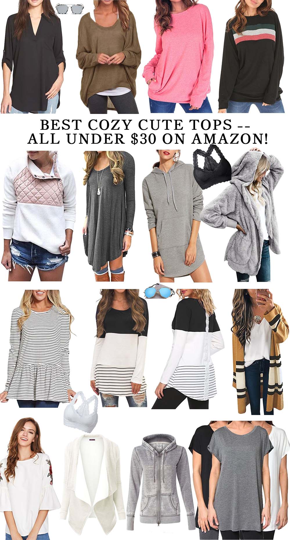 The Cutest, Coziest Tops -- under $30 on Amazon! // the modern savvy - 16 really cute tops by popular Florida style blogger The Modern Savvy
