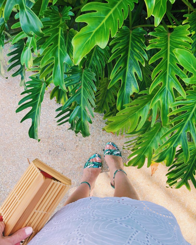 Summer style with palm print heels, Cult Gaia bag for less & the little white dress - Alyson's Current Favorites // June 2018, featured by popular Florida style blogger, The Modern Savvy