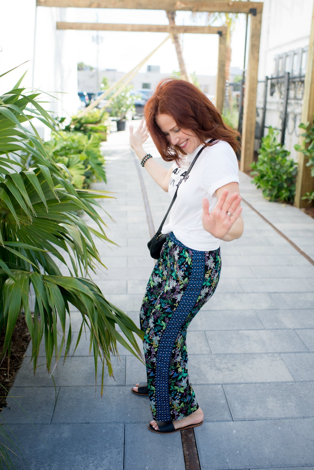 Floral pants for summer - Cropped Wide Leg Pants featured by popular Florida style blogger The Modern Savvy