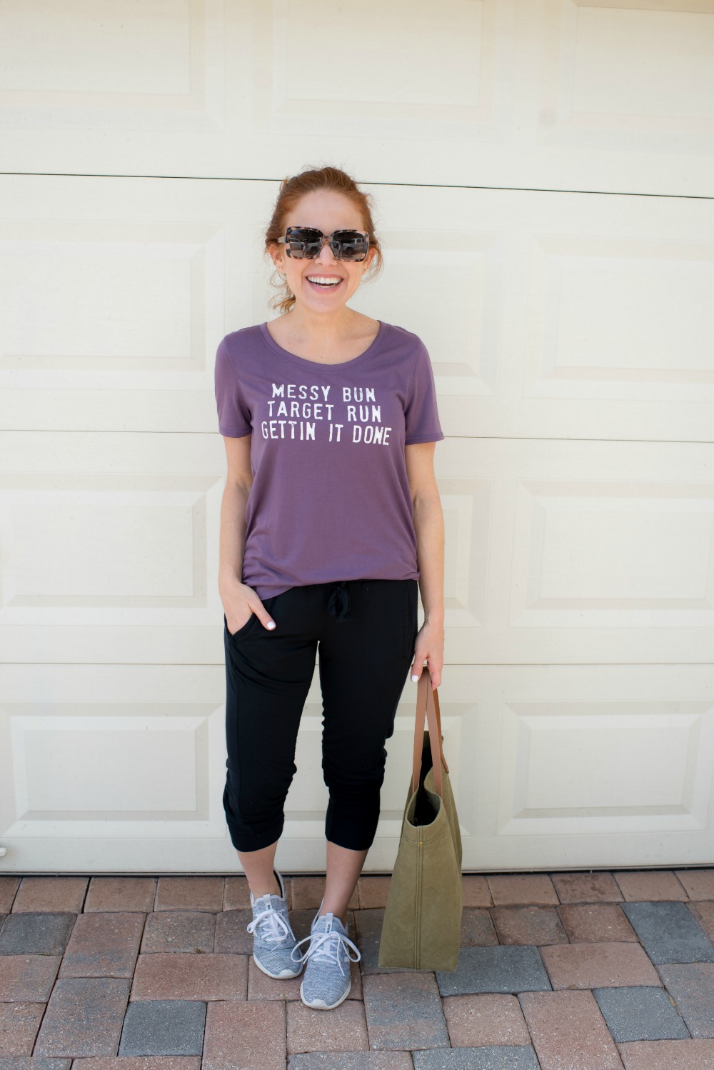 Messy bun, Target run, getting it done! // weekend outfits #realgirlstyle #weekendwear - Casual Weekend Outfit featured by popular Florida style blogger The Modern Savvy