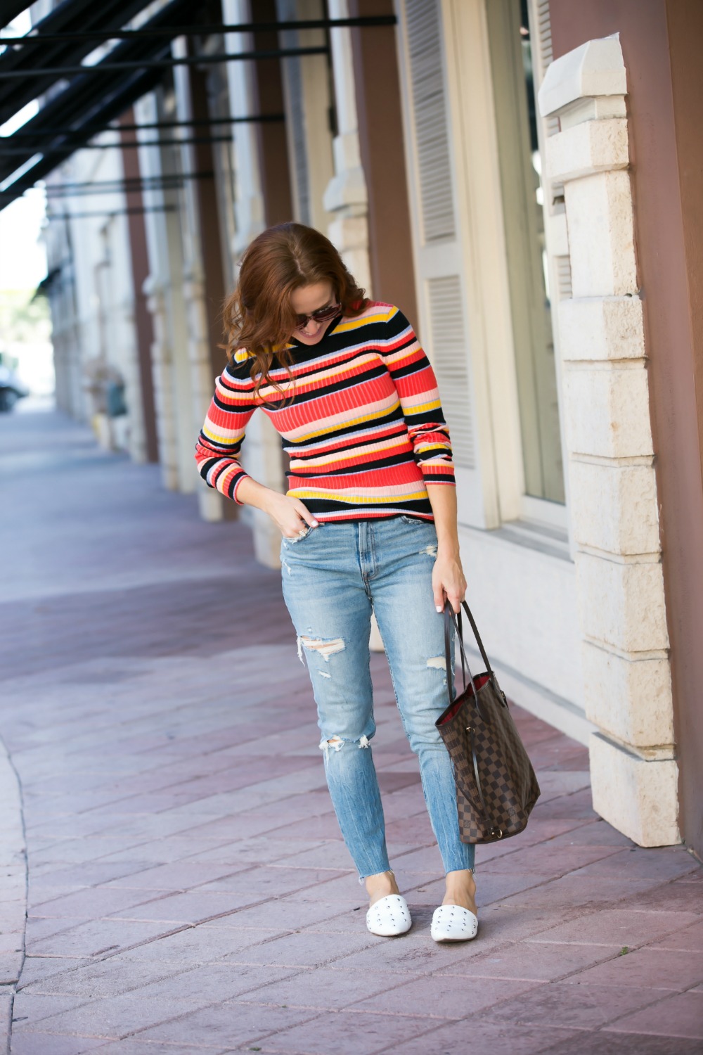 90s Vibes | Target | Fall weekend uniform | The Striped Ribbed Sweater is Back featured by top Florida fashion blog the modern savvy 