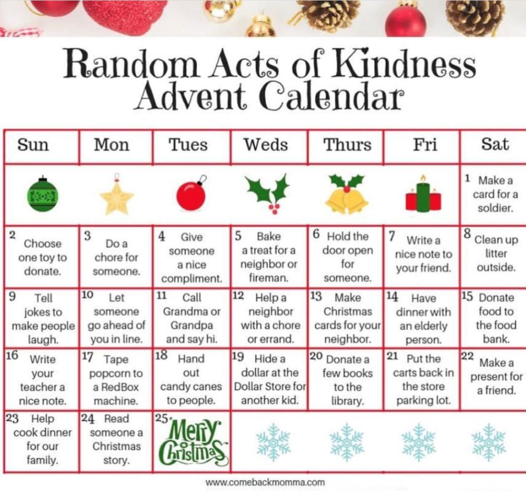 Random Acts of Kindness for December