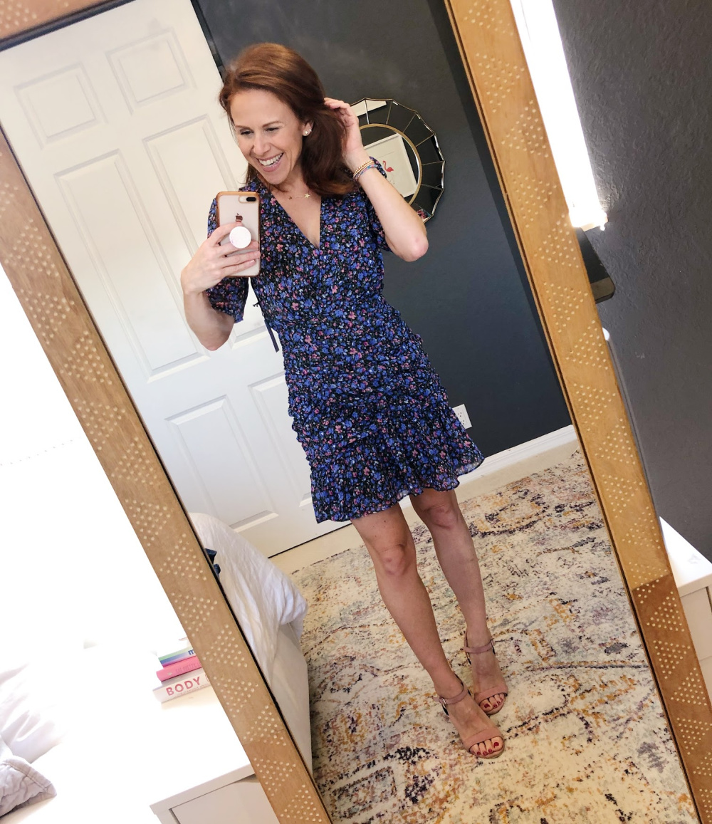 Early Fall / Florida Fall Fashion Ideas from my Latest Trunk Club by popular Florida fashion blog, The Modern Savvy: image of a woman wearing Nordstrom Astr the Label  Shirred Minidress.